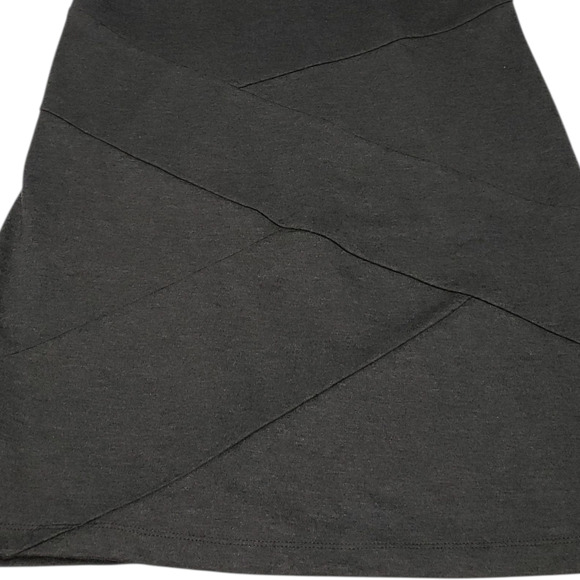 AB Studio Dress 14 Heather Charcoal Stretch Knit Work to Weekend - Picture 2 of 12